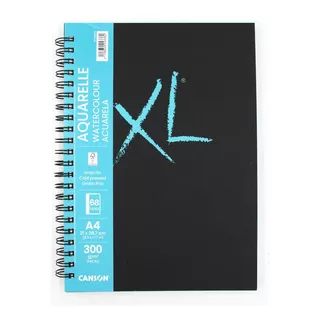 Cuaderno Canson Art Book Xl Aquarell 34 Hjs / 68 Paginas Color Tapa Negra