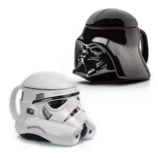 Combo Taza Darth Vader Y Stormtrooper Star Wars Tazón 350 Ml