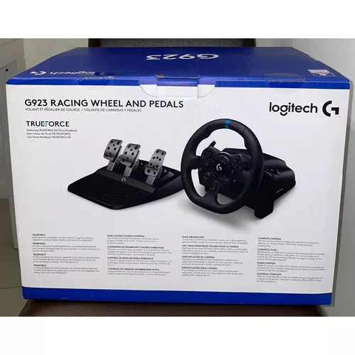 Logitech G 923 - Volante de carreras y pedales para PS 5, PS4 y PC con  TRUEFORCE, hasta 1000 Hz de respuesta de fuerza, pedal sensible, control de