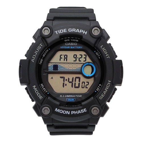 Reloj Casio Hombre Digital Ws-1300h-1av Color de la correa Negro