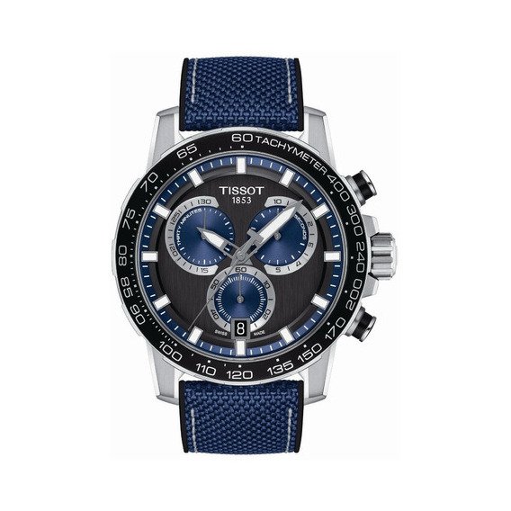 Reloj Hombre Tissot T125.617.17.051.03 Supersport Chrono Color de la correa Azul Color del bisel Negro Color del fondo Negro