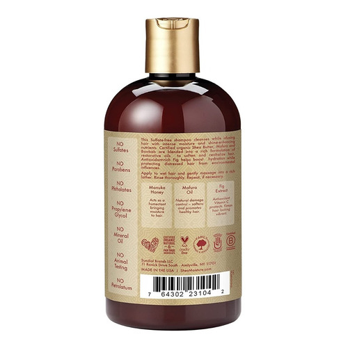 Shea Moisture Shampoo Hidratante Intensivo Manuka Honey