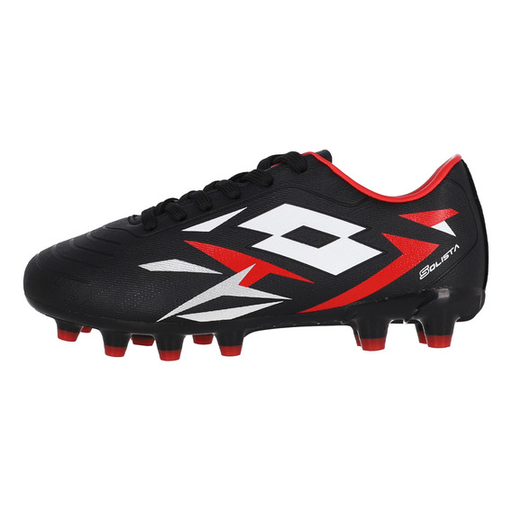 Zapatilla Fútbol Lotto Solista Joven Negro/rojo