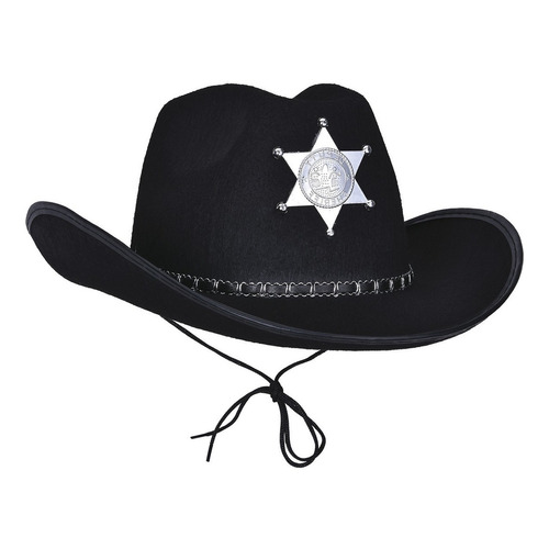 Gorro Cowboy Vaquero Negro Sheriff