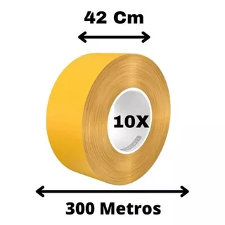 Fita Adesiva Marrom 42mm X 300 Metros - 10 Unidades