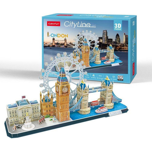 Puzzle 3d London 107 Piezas Londres Cubicfun Rompecabezas