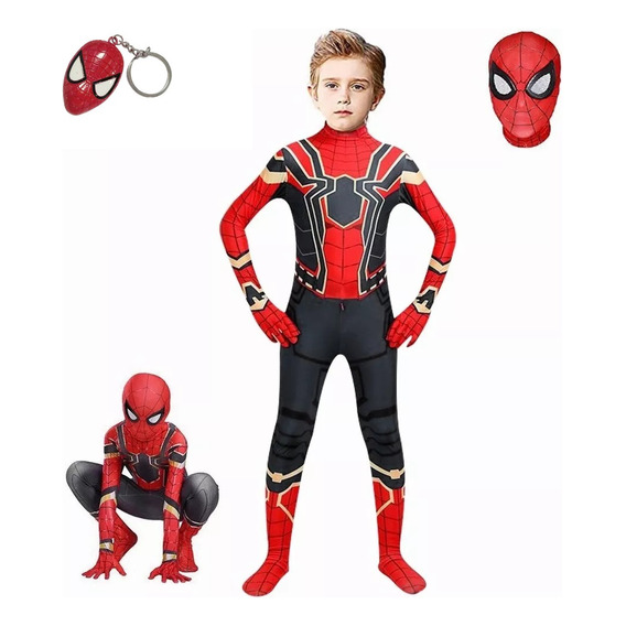 Traje De Spiderman Niños Cosplay Ropa Con Máscara Ropa