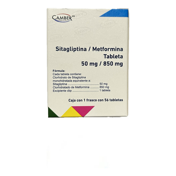 Sitagliptina / Metformina 50mg/850mg Caja Con 56 Tabletas