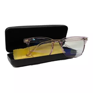 Lentes Computadora Anti Blueray Gamers Celular Rosa Cristal