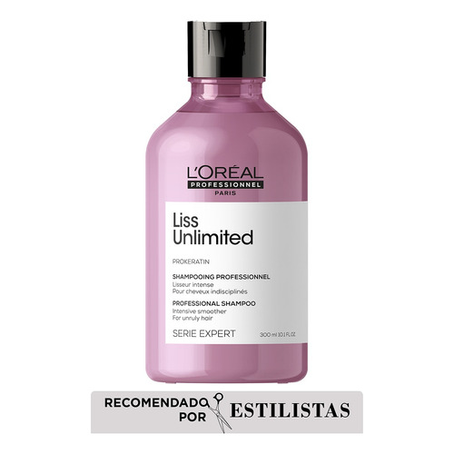 L'oreal Professionnel Shampoo Anti-frizz Para Un Cabello Brillante Y Sin Frizz 300 Ml Liss Unlimited