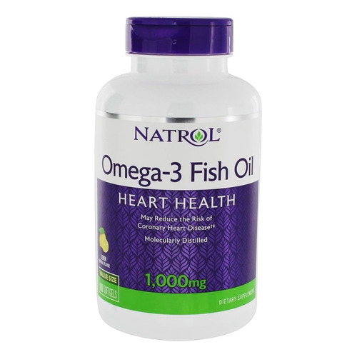 Omega3 Fish Oil 1000mg C Epa Y Dha Alta Potencia 60 Softgels Sabor Limón