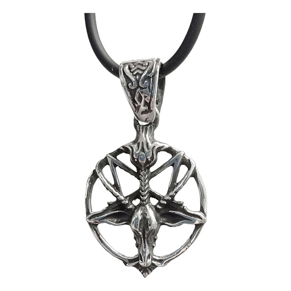 Dije Pentagrama Baphomet Plata .925 Taxco 