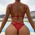 Conjunto Ropa Interior Para Mujer Lencería Sexy Encaje Rojo L