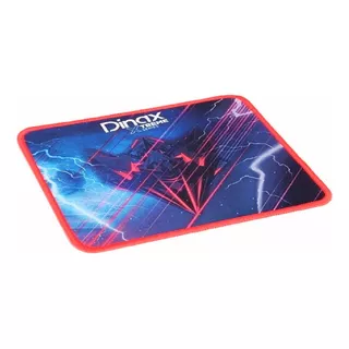 Mousepad Dinax Xtreme Series Gamer Azul Y Rojo 23x20cm Color Azul Marino Diseño Impreso Con Dibujo Y Detalles Bordeados En Borde Rojo