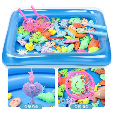 Set De Pesca Magnética Con Piscina Para Niños