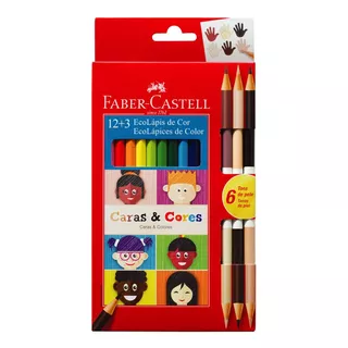 Lápices Colores Faber Caras & Colores X 12