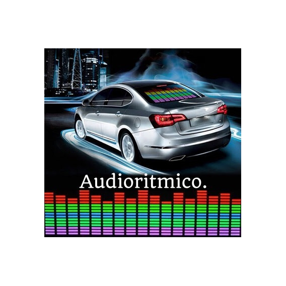 Sticker Ecualizador Led Audio Rítmico Auto Tuning 65x16cm