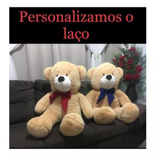 Urso Gigante Grande Personalizado Pelúcia Macio Teddy  110cm