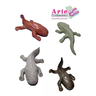 Artesania Mexicana  Paquete 4 Ajolotes Axolotl De Barro 