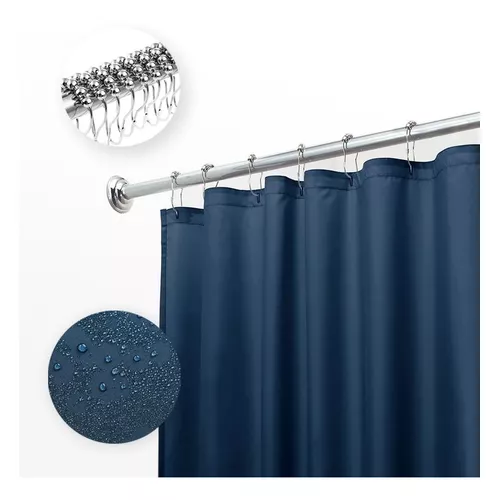 Cortina de ducha impresa en mosaico, tela de poliéster impermeable con  ganchos, antimoho y antibacteriano para el baño (180x200cm, gris (mosaico)  Afortunado Sencillez