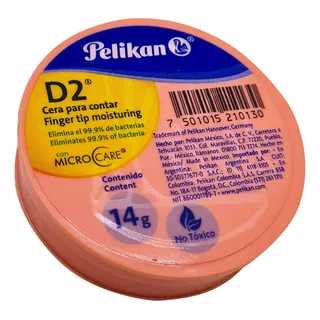 Cera Dactilar Pelikan D2 14 Gramos Color Pastel