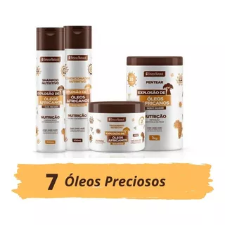 Kit Para Cabelo Cacheado C 7 Oleos Preciosos Beleza Natural