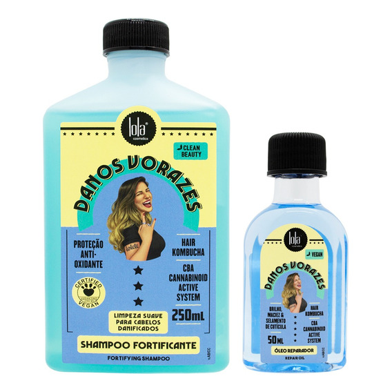 Lola Cosmetics Danos Vorazes Kit Shampoo Serum Reparador 6c