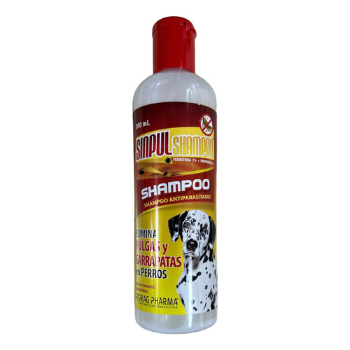 Shampoo Antiparasitario Para Perros Sinpul 300 Ml