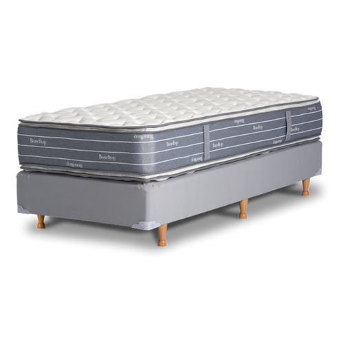 Sommier La Cardeuse Bonelltop 1 1/2 plaza de 190cmx120cm  gris