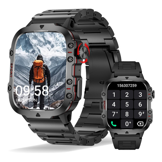 Militar Reloj Inteligente Hombre Llamadas  Impermeable Reloj