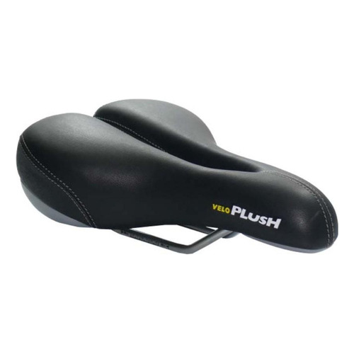 Sillín Velo Plush Aero Vl-3097, color negro y gris, 271 x 140 mm