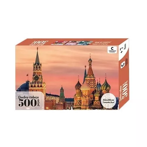 Jogo Quebra Cabeça 500 Peças Puzzle Paisagem Moscou 60x40cm
