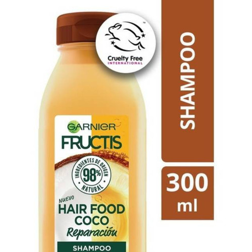 Shampoo Garnier Fructis Shampoo Garnier Fructis Hair Food Reparación Coco 300ml Coco de coco en botella de 300mL de 300g por 1 unidad
