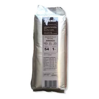 Cacao Amargo En Polvo Fénix Natural 54 14/16 %  X 1kgr