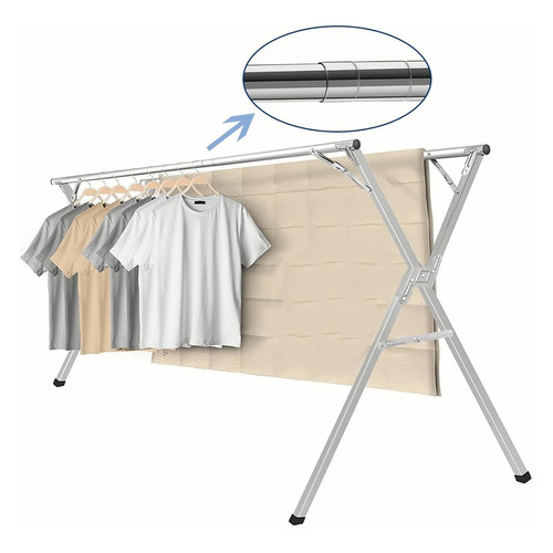 Tendedero Plegable De Ropa Portátil Retráctil Rack