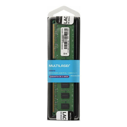 Memoria RAM color verde 4GB 1 Multilaser MM410