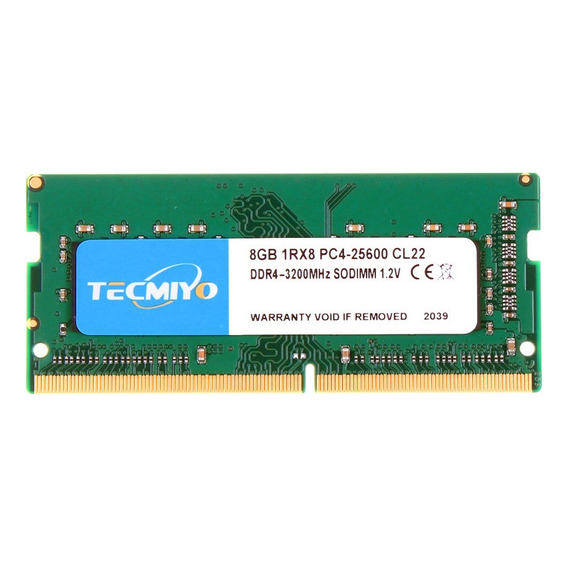 Memoria RAM gamer color verde  8GB 1 Tecmiyo 8G1RPC4-25600S-G0
