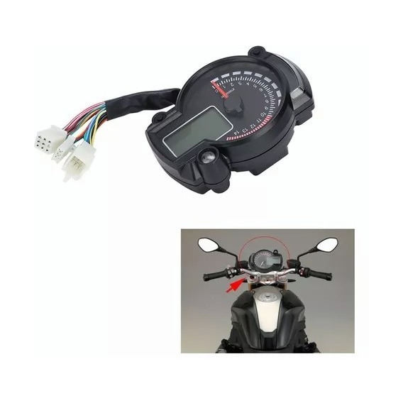 Cuentakilómetros Universal Con Pantalla Lcd Para Motocicleta