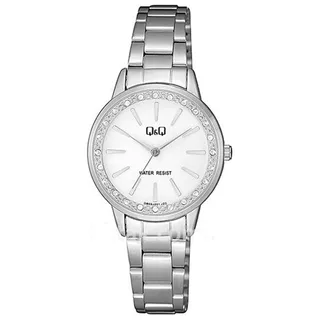 Reloj Analogo Qyq Quartz Mujer Pulso Acero Murano + Estuche