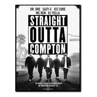 #05 - Cuadro Vintage 30 X 40 / Straight Outta Compton - Rap