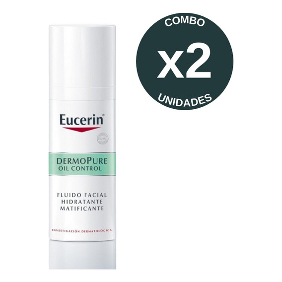 Combo X 2 Eucerin Dermpure Matificante Oil Control 50 Ml