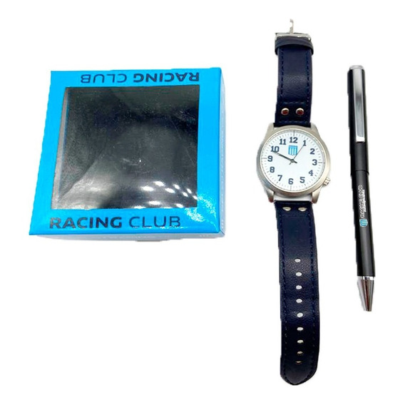 Excelente Set Reloj Racing Club Y Boligrafo En Caja