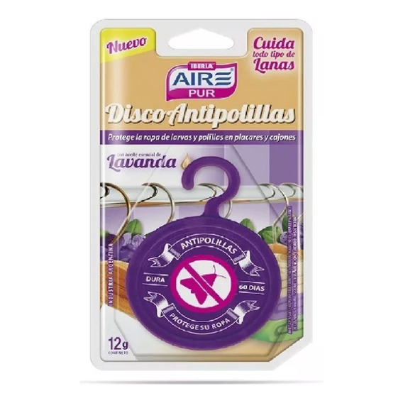 Aromatizante Air Pur Antipolilla disco lavanda