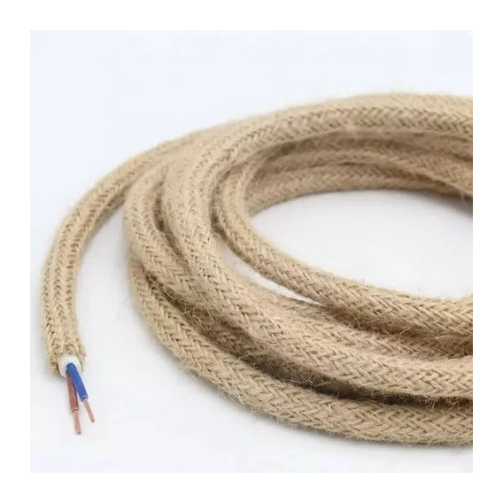Cables Electrico Forrado Textil Yute Bipolar Textil Rustico