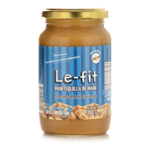 Mantequilla De Maní Le-fit Sabor Vainila 100% Natural X 380g