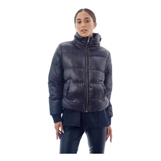 Campera Puffer Inflable Nylon Cierre Cuello Mujer Suteki 