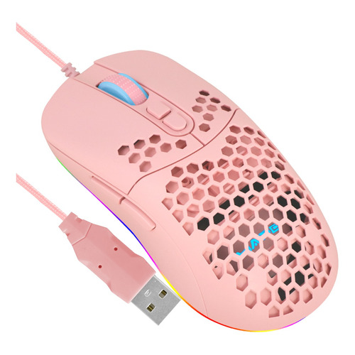  Mouse Gamer Alámbrico Usb Haing Hi-218 6400 Dpi 6 Botones Rgb 12 Modos