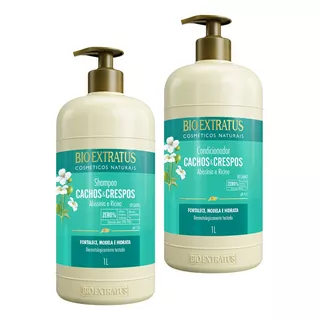  Kit Shampoo E Condicionador 1l Cachos E Crespos Bio Extratus