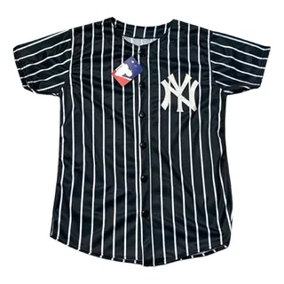 Jersey Yankees Rayado Negro Bordado