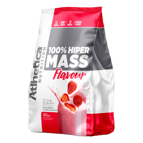 Ganador De Peso 100% Hiper Mass 5.5 Lb - Atlhetica Nutrition Sabor Frutilla